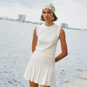 Zara Embroidered Mini Skirt